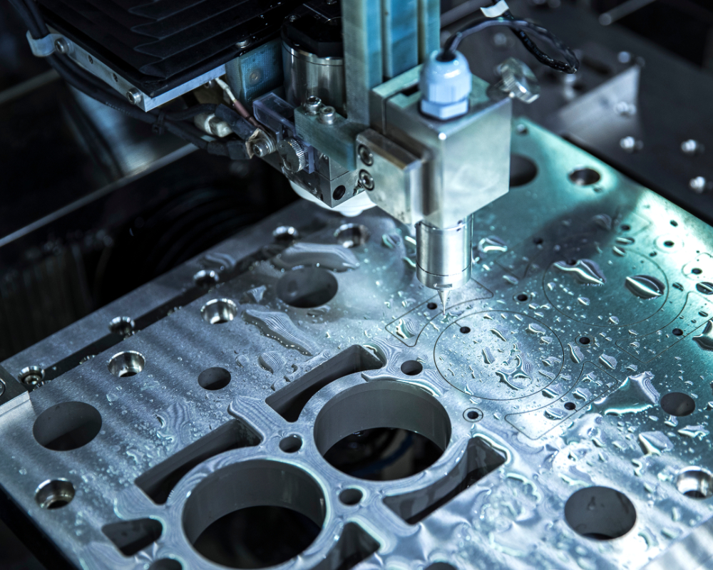 Close,Up,Cnc,Milling/drilling,Machine,Working,Process,On,Metal,Factory,industrial